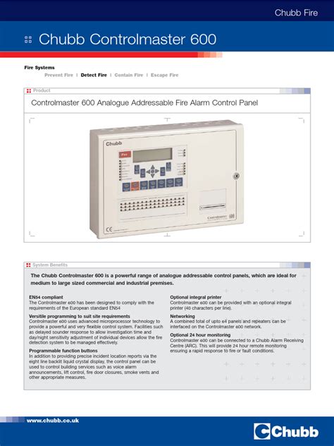 Chubb Controlmaster 320 User Manual