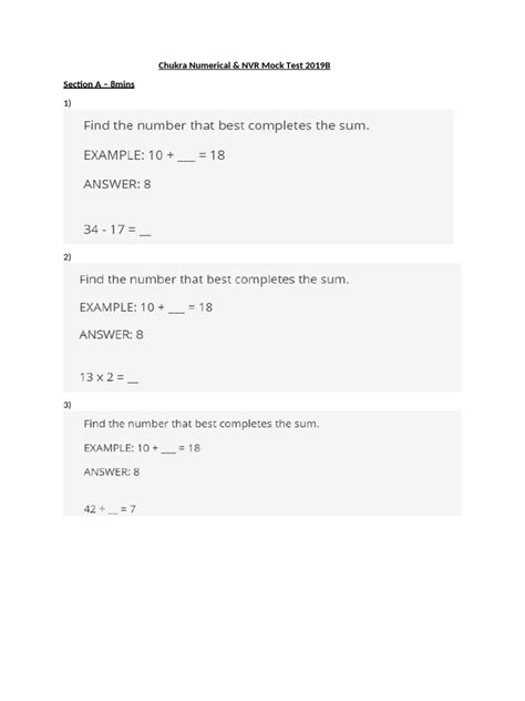 Chukra Maths Papers