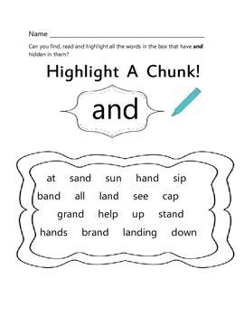 Chunks Worksheet For Kindergarten Chunks Worksheet For Kindergarten - Chunks Worksheet For Kindergarten