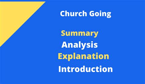 church going summary pdf