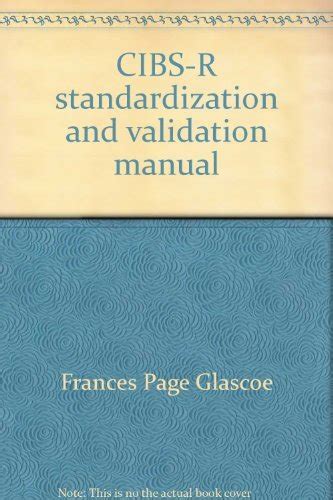 Full Download Cibs R Standardization And Validation Manual Brigance Diagnostic Comprehensive Inventory Of Basic Skills Revised 