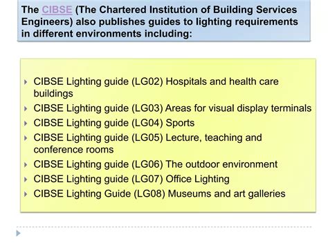 Cibse Code For Lighting