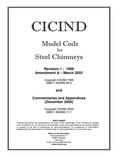 Cicind Model Code For Steel Chimneys