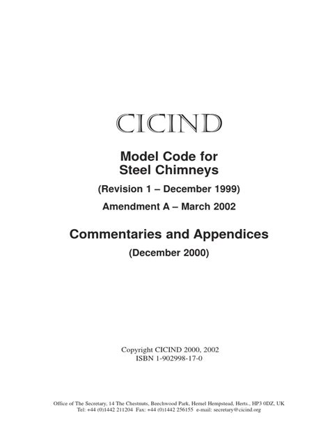 Read Online Cicind Model Code For Steel Chimneys 