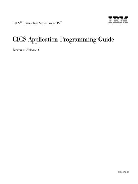 Full Download Cics Application Programming Guide 