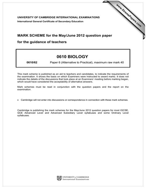 Full Download Cie Biology Question Paper 1 0610 