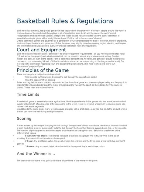 Cif Basketball Rules