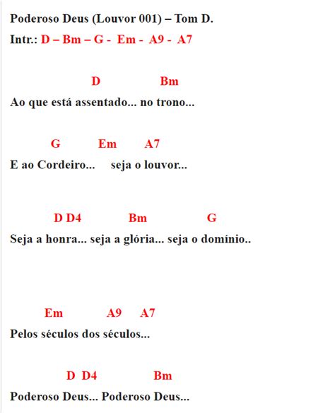 Cifra Poderoso Deus