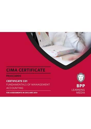 Read Cima Certificate Level C01 Past Papers 