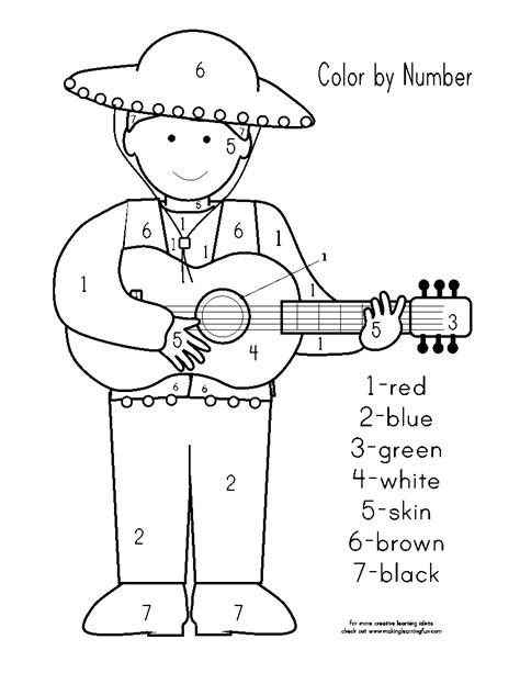 Cinco De Mayo Color By Number Sheets Micheletripple Cinco De Mayo Coloring Sheets - Cinco De Mayo Coloring Sheets