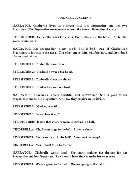 Cinderella 1950 Script