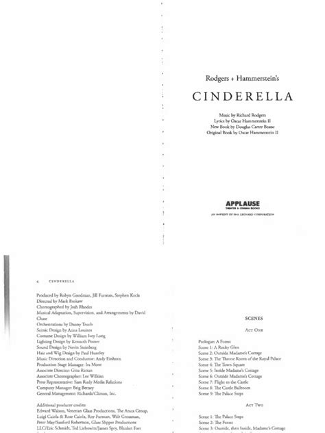 Cinderella Rodgers And Hammerstein Script