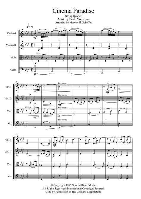 cinema paradiso string quartet