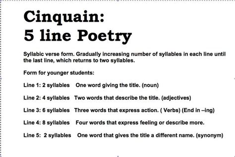 Cinquain Definition And Examples Litcharts Writing A Cinquain - Writing A Cinquain