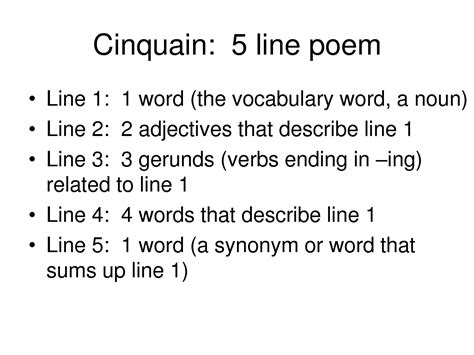 Cinquain Poetic Forms Writer X27 S Digest Writing A Cinquain - Writing A Cinquain