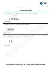 Read Online Cips Multiple Choice Questions Answer 