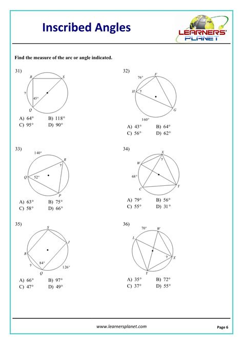 Circle Angle Worksheet   Circles Inscribed Angles Arcs And Chords Worksheets - Circle Angle Worksheet