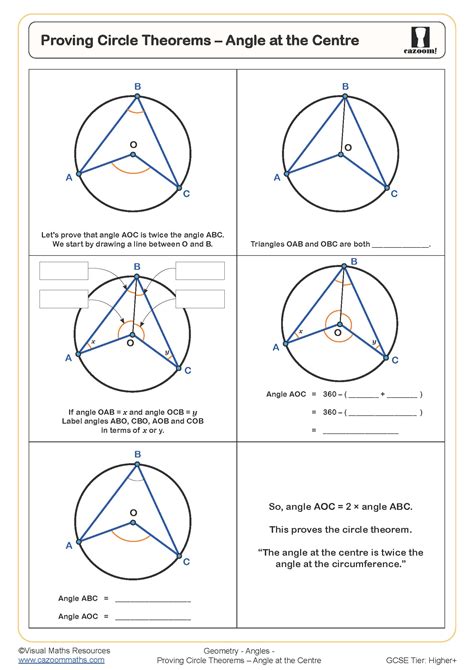 Circle Angle Worksheet   Pdf Circle Theorems Examples Workout Corbettmaths - Circle Angle Worksheet