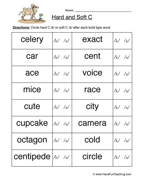Circle Hard Soft C Words Worksheet By Teach Hard And Soft G Worksheet - Hard And Soft G Worksheet
