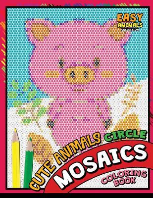 circle mosaics coloring book 4 cute animals color