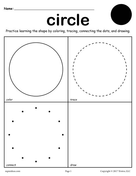 Circle Shape Worksheets Preschool Kidsworksheetfun Oval Preschool Worksheets - Oval Preschool Worksheets