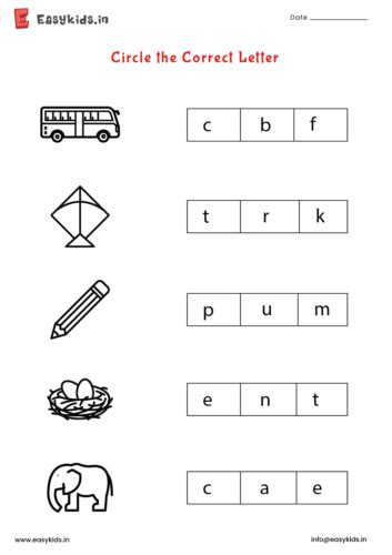 Circle The Correct Letter