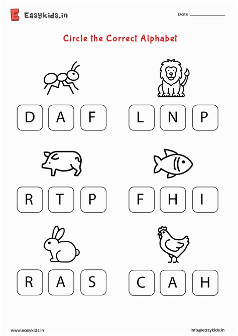 Circle The Correct Letter Worksheets For Kindergarten Circles Kindergarten - Circles Kindergarten