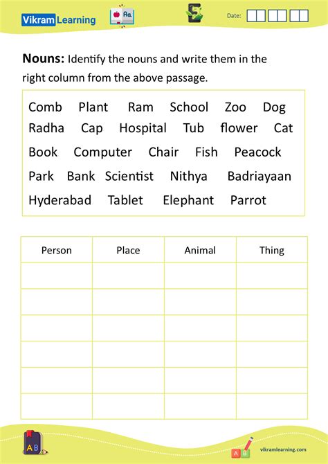Circle The Naming Words