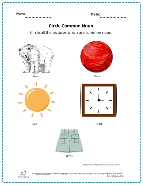 Circle The Noun