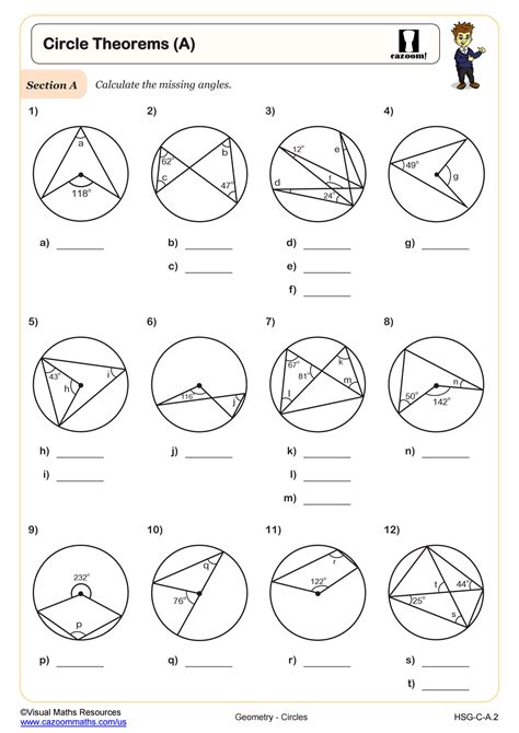 Download Circle Theorems Worksheet And Answers Bing Sdirnn 