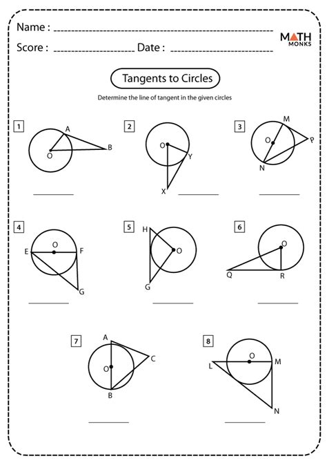 Circles Tangents Worksheets Tangent Of Circles Worksheet - Tangent Of Circles Worksheet