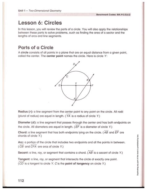 Circles Tesccc Unit 11 Lesson 1