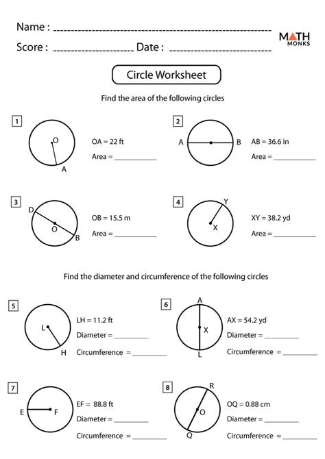 Circles Worksheet For Grade 4   Circle Worksheets 7th Grade Math Bytelearn Com - Circles Worksheet For Grade 4