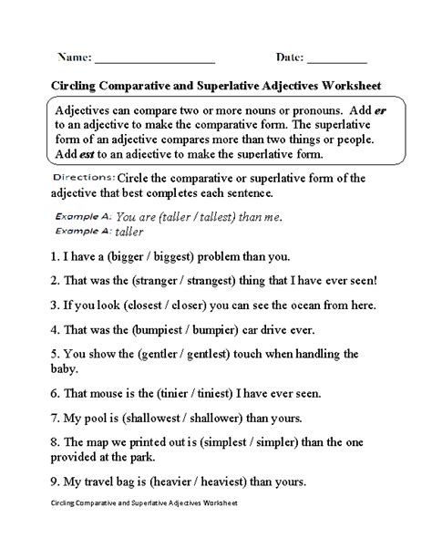 Circling Adjectives Worksheet Grade 6   Posts Related To Grade 2 Page 5 Of - Circling Adjectives Worksheet Grade 6