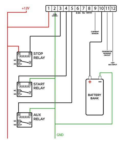 circuit diagram auto start generator single phase