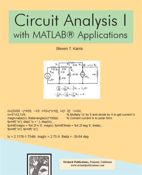 Read Online Circuit Analysis I With Matlab Applications 