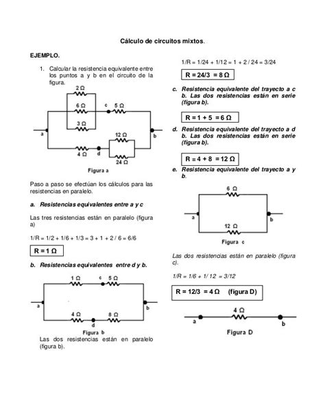 circuitos electricos mixtos ejercicios resueltos pdf