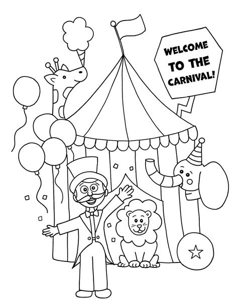 Circus Amp Carnival Coloring Pages Free Pdf Printables Circus Elephant Coloring Page - Circus Elephant Coloring Page