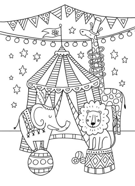 Circus Animal Coloring Pages Free Amp Printable Circus Elephant Coloring Page - Circus Elephant Coloring Page