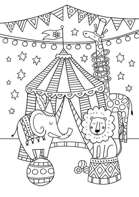 Circus Coloring Pages 100 Free Printables I Heart Circus Pictures To Colour - Circus Pictures To Colour