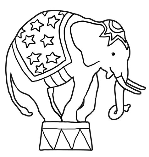 Circus Elephant Coloring Page Coloringall Circus Elephant Coloring Page - Circus Elephant Coloring Page