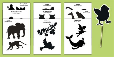Circus Shadow Puppet Templates