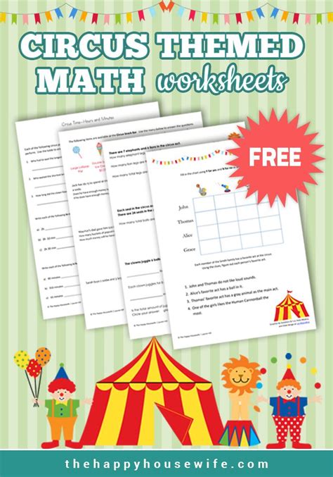 Circus Themed Math Worksheets Free Printables The Happy Circus Math - Circus Math