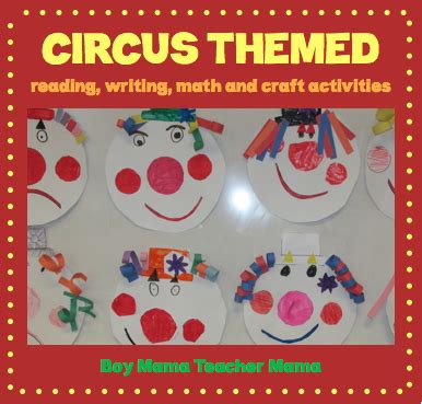 Circus Themed Writing Reading Math And Craft Activities Circus Math - Circus Math