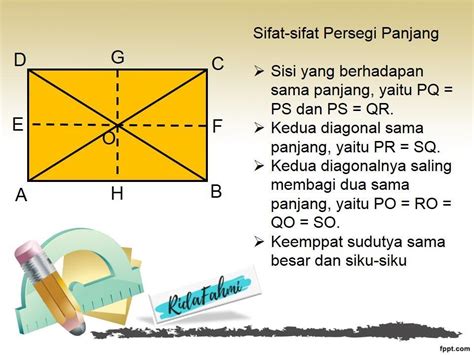 CIRI CIRI PERSEGI PANJANG - Ciri-ciri bangun datar persegi dan persegi panjang