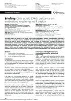 Ciria C580 Guide On Embedded Retaining Walls