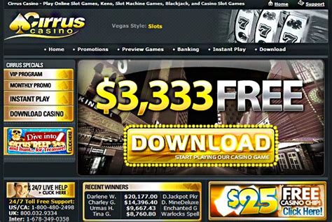 cirrus casino no deposit bonus