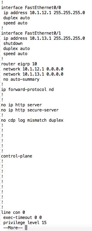 cisco commands show running config