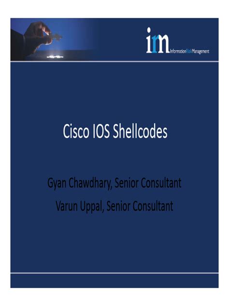 Cisco Ios Shellcode All In One Zeronights 2017