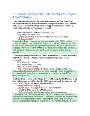 cisco it essentials chapter 7 test answers